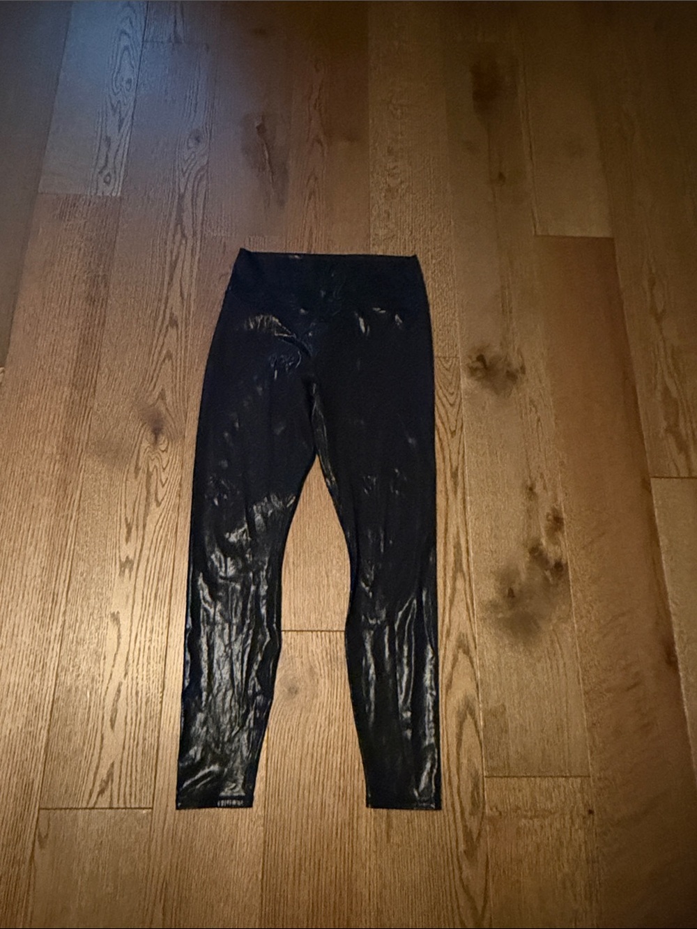 Fabletics Shiny Black Faux Leather Leggings